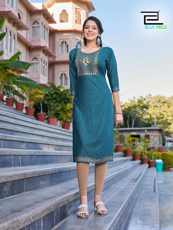 Blue Hills Freddy Plus Size Rayon Designer Kurti Collection